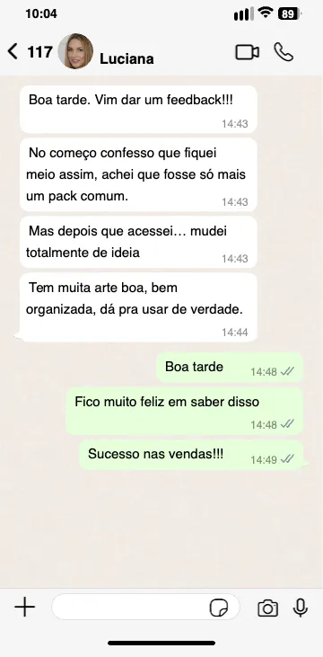 Print de conversa de cliente