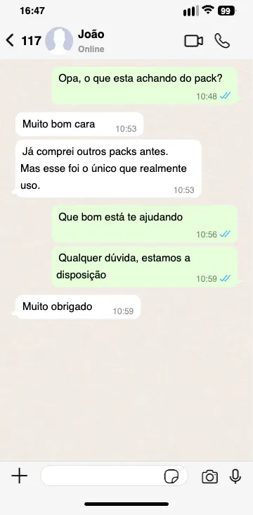 Print de conversa de cliente
